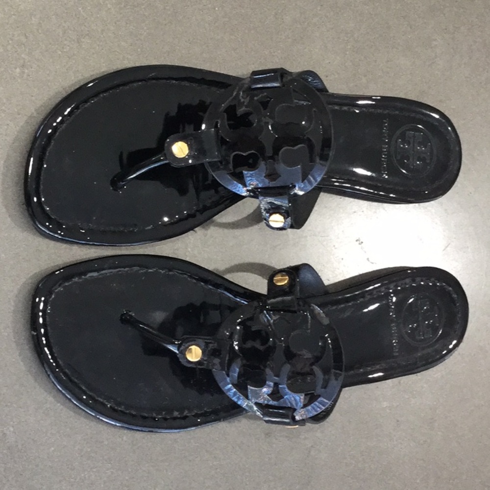 Tory Burch Miller Medallion Patent Leather Flat